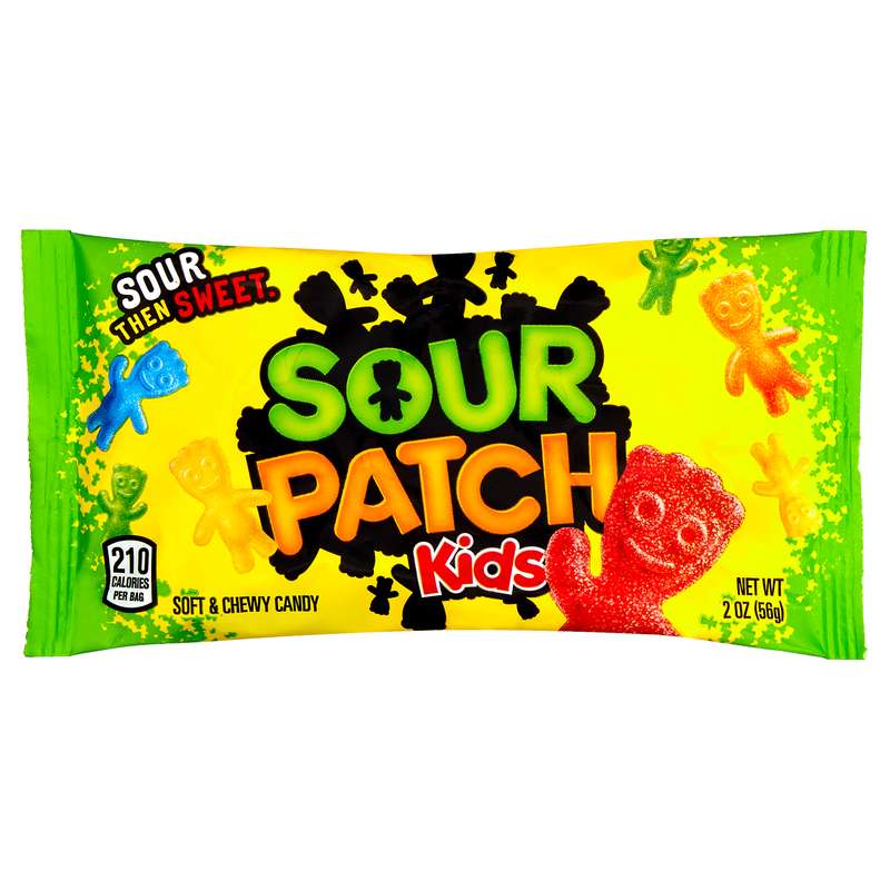 A bag of Sour Patch Kids candy