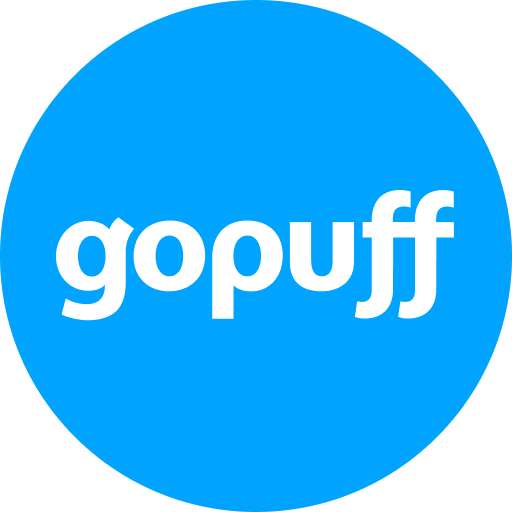 Circular Gopuff logo, blue