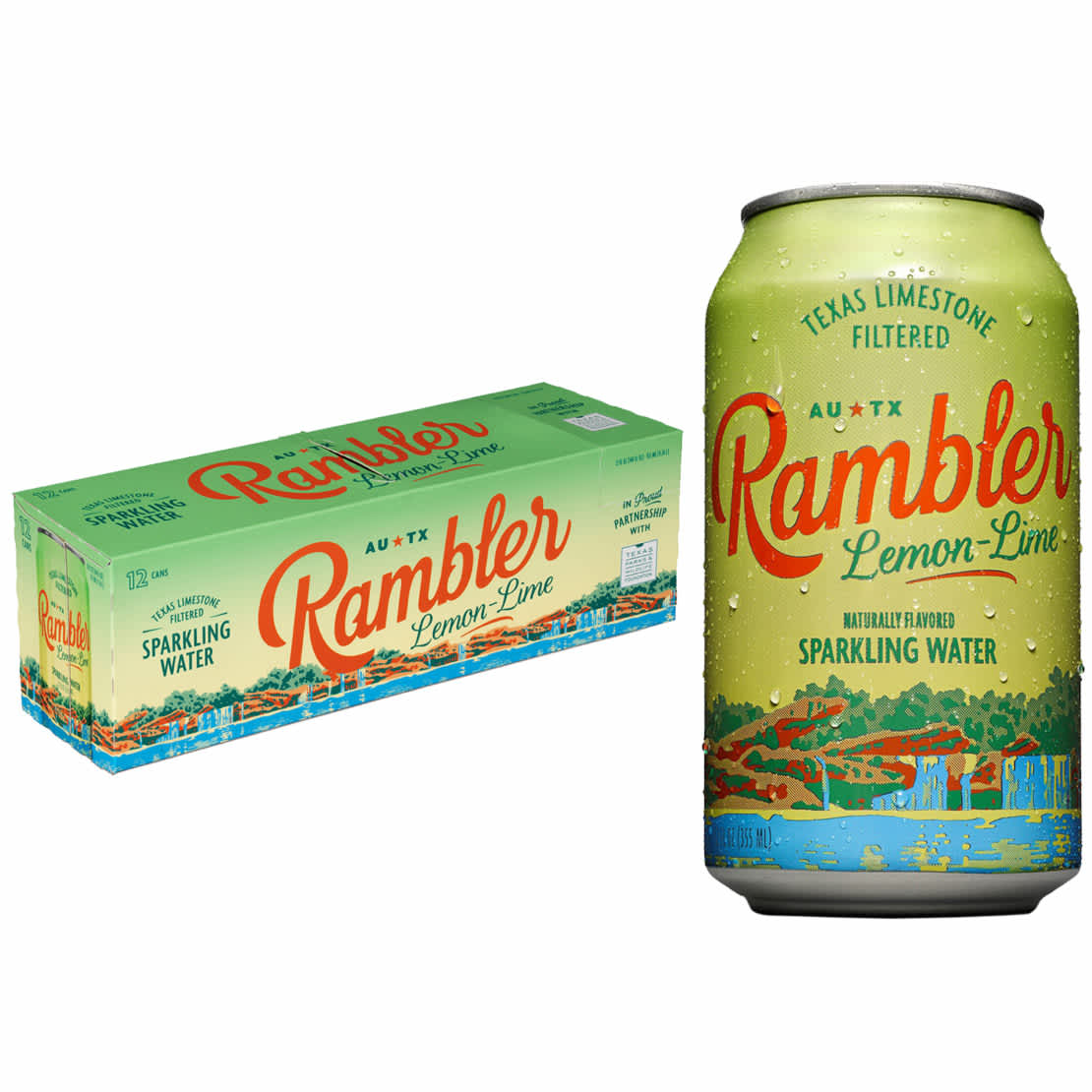Rambler sparkling water lemon and lime