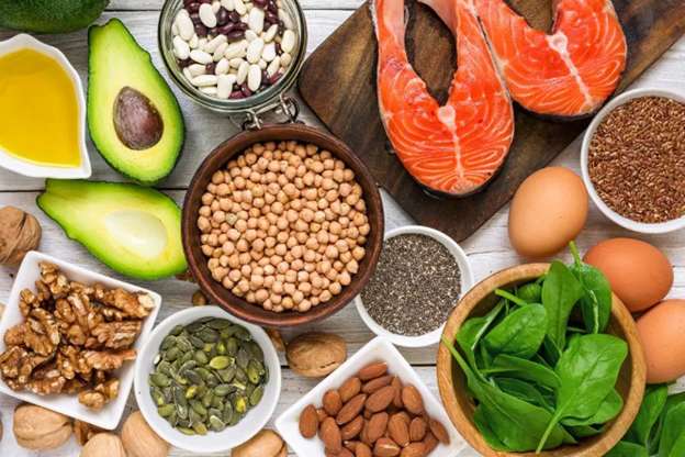 Foods containing omega-3 fatty acids, including salmon, walnuts, avocados, flaxseed, chickpeas and more