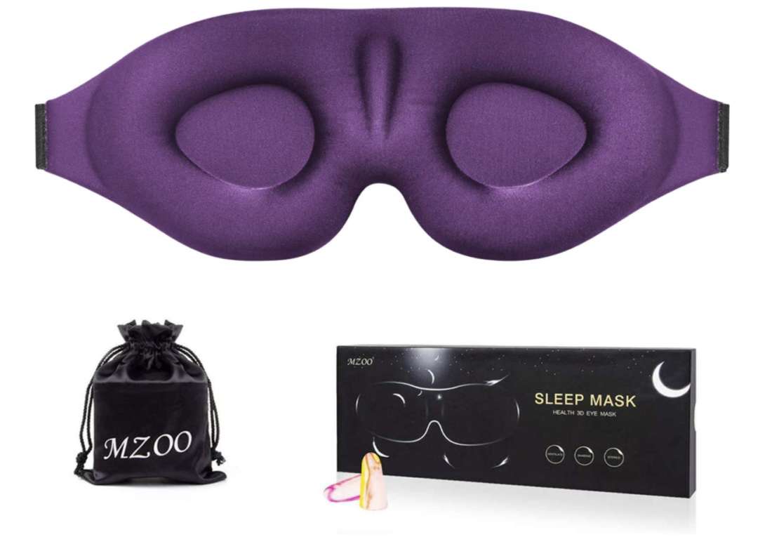 Purple eye mask and gift box branded box 