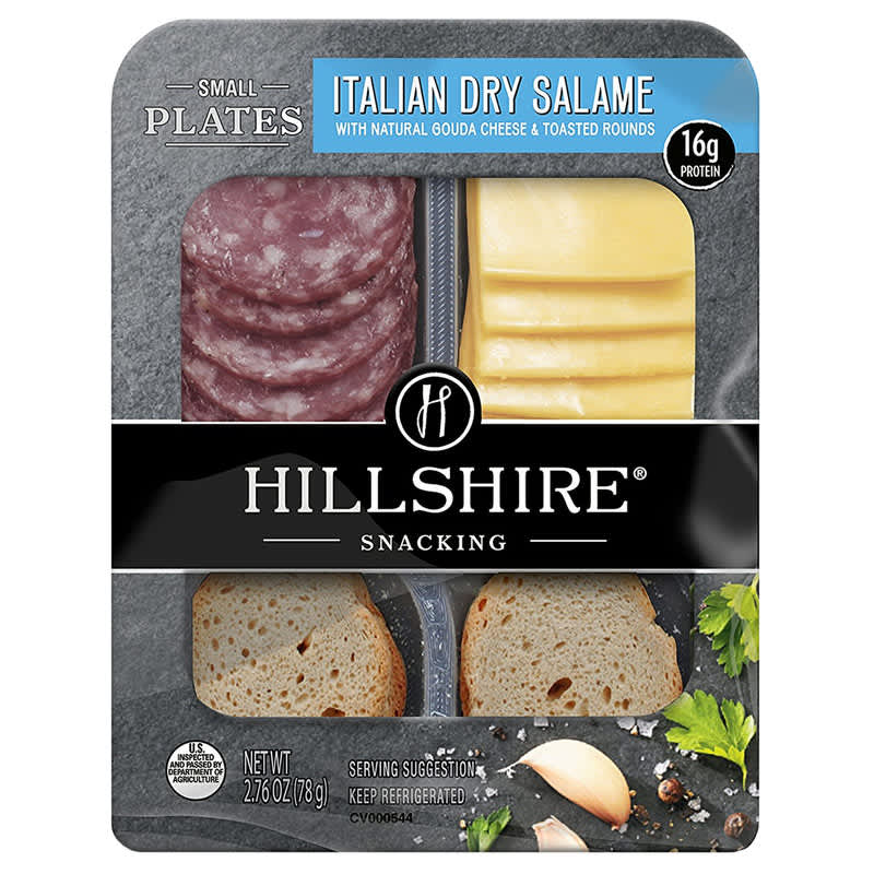 Hillshire Snacking Pack with salame, gouda and crackers