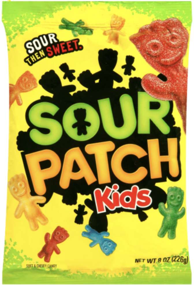 A bag of Original Sour Patch Kids sour candy 