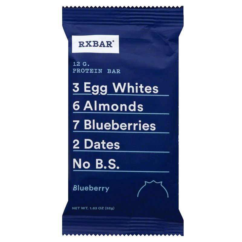 A blueberry RXBar protein bar