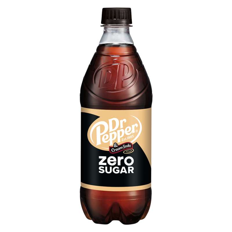 Dr Pepper & Cream Soda Zero Sugar 20oz Btl