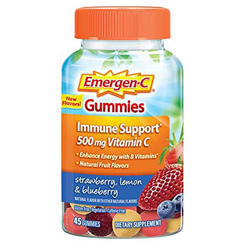 Emergen-C Strawberry, Lemon & Blueberry Immune Support Gummies, 45 count