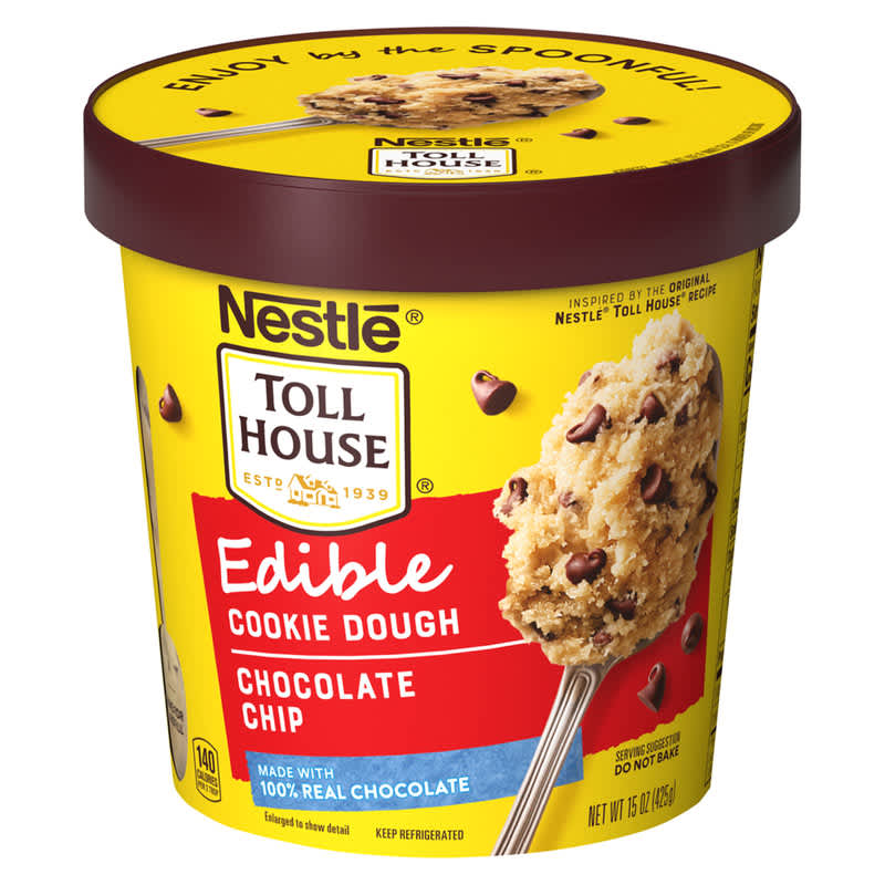 A pint of Toll House edible chocolate chip cookie dough, 15oz