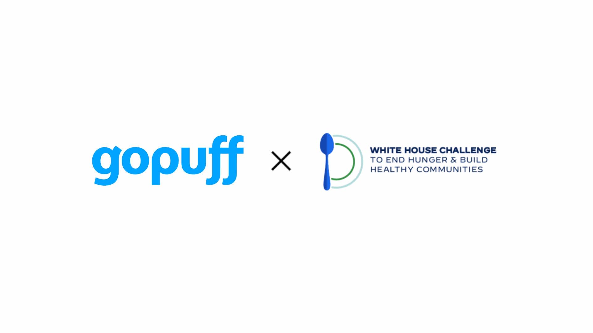 Gopuff and White House Challenge to End Hunger and Build Healthy Communities logos