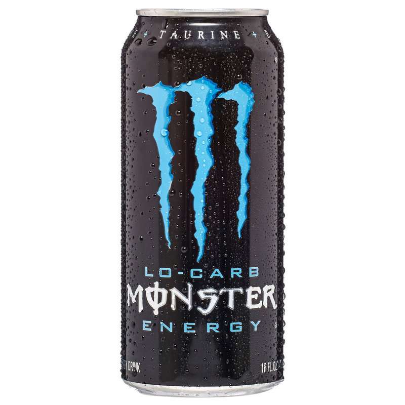 A can of Monster Energy Lo-Carb
