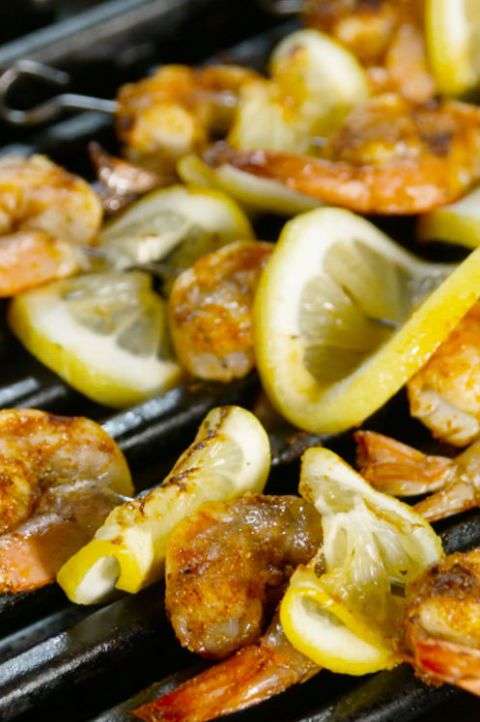 Cajun shrimp kebabs