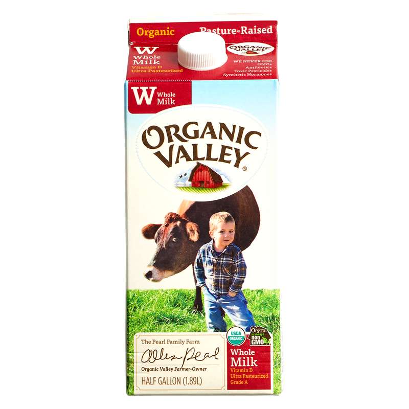 Organic Valley Whole Milk, 1/2 gallon