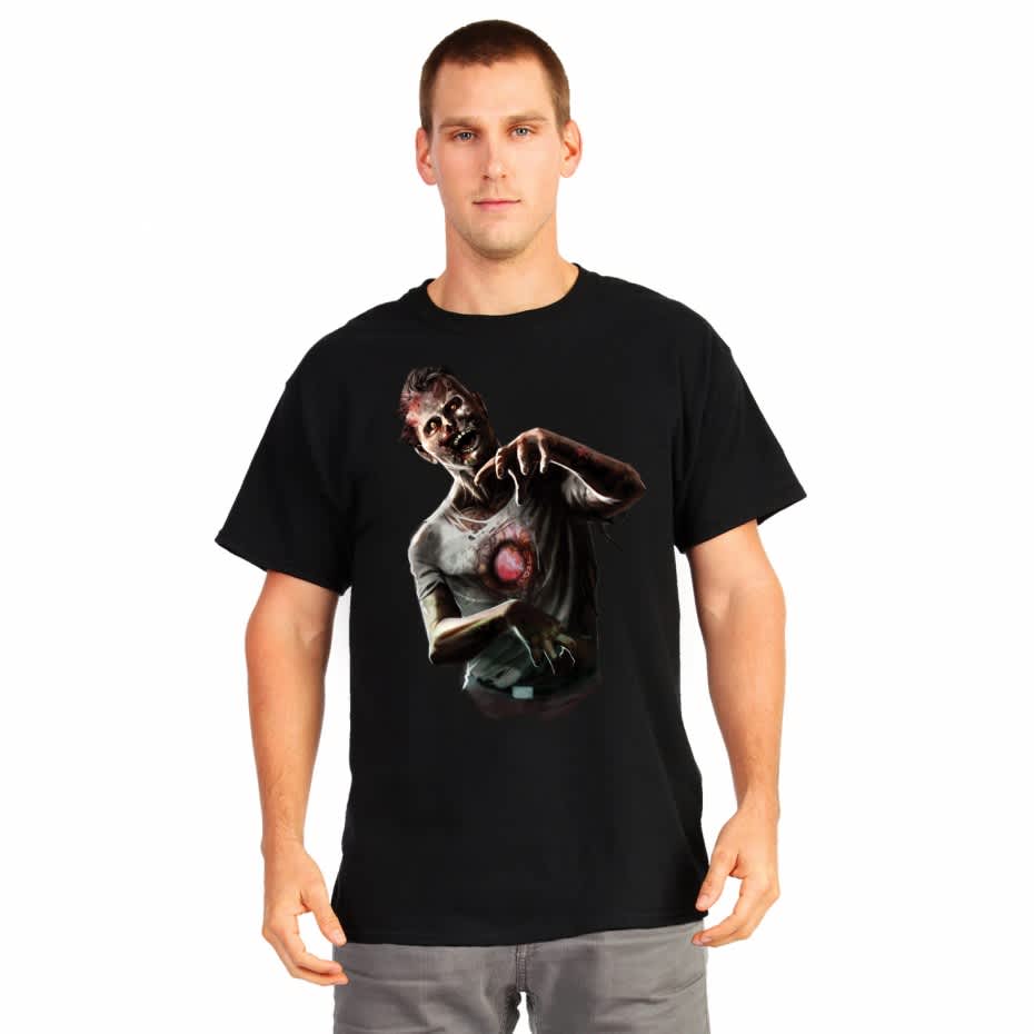 Zombie Morph Suit T-shirt with digital pulsating heart