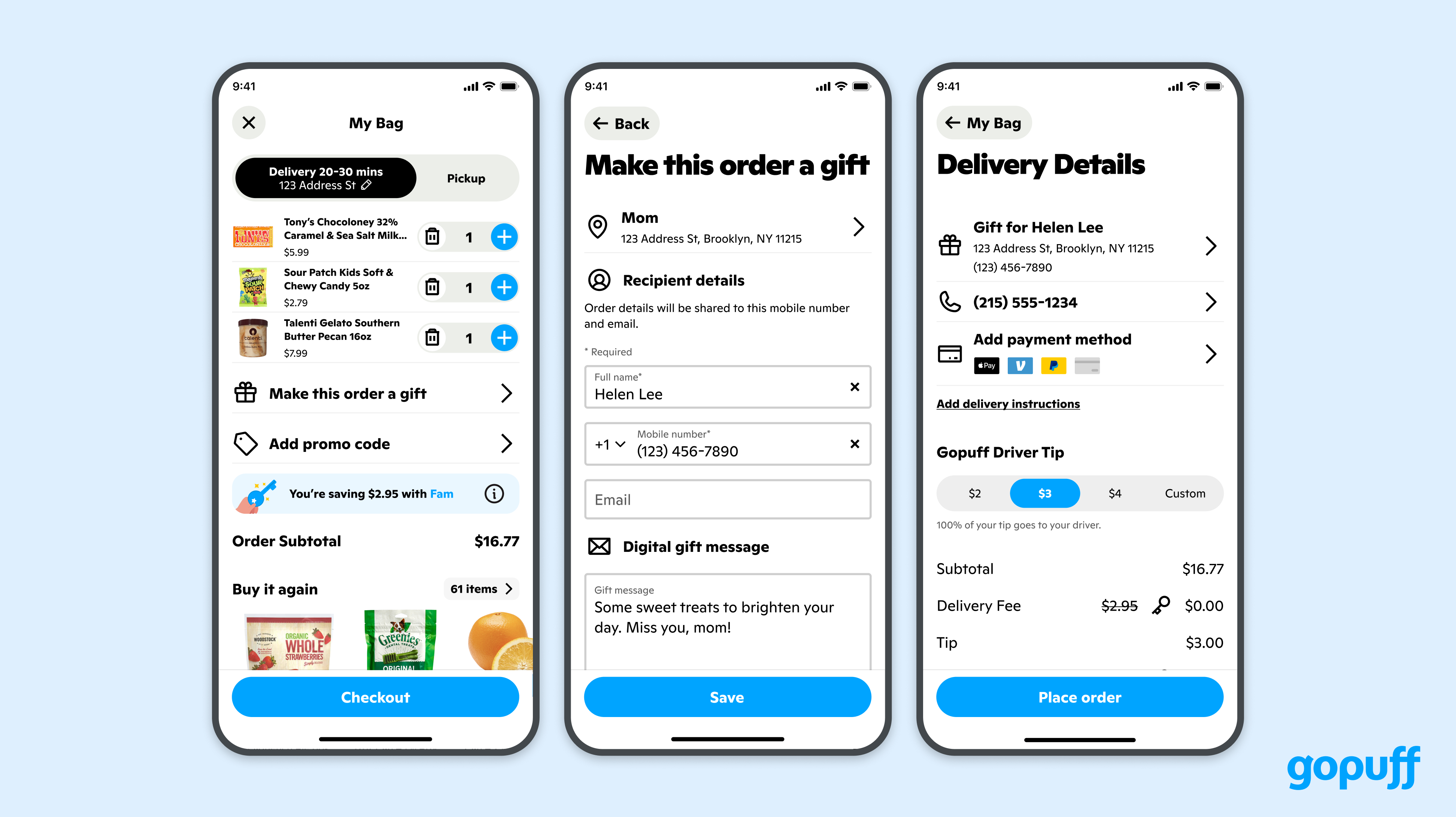 Gopuff Introduces New Features - Gopuff Gifting 