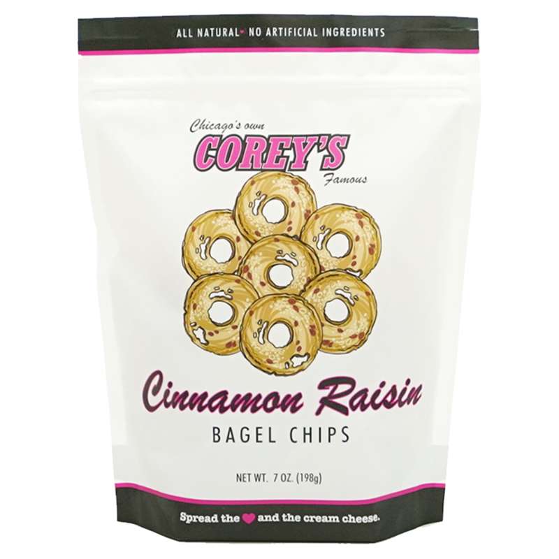 Corey's cinnamon raisin bagel chips