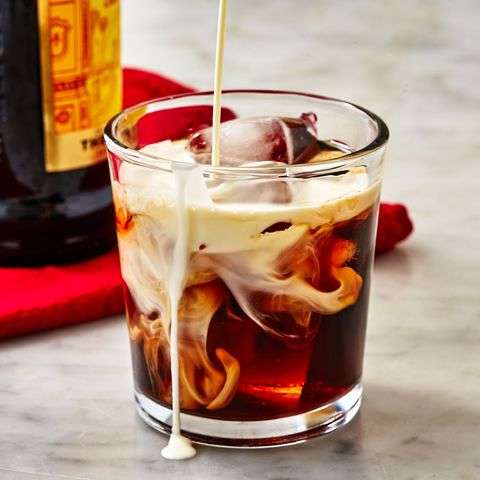 A classic White Russian, an alcoholic fall drink