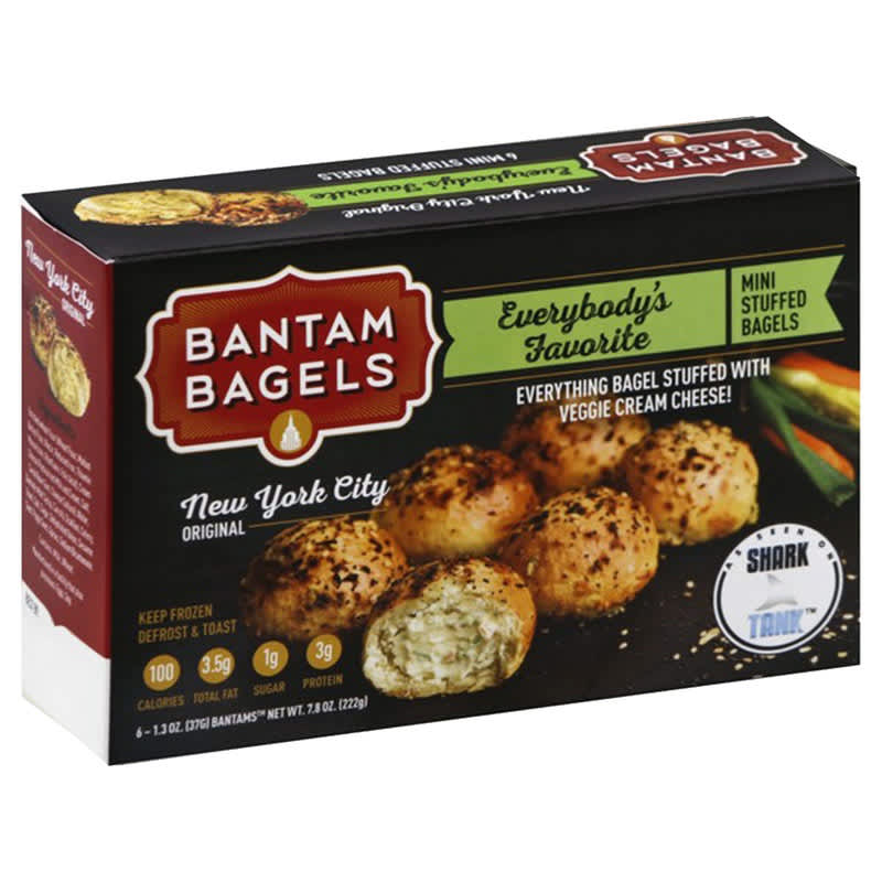 Bantam Bagels Everything with Veggie Cream Cheese 6ct