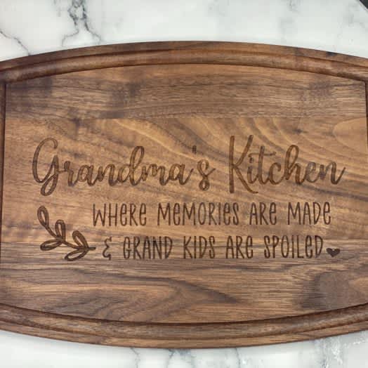  Personalized wooden cutting board for grandma