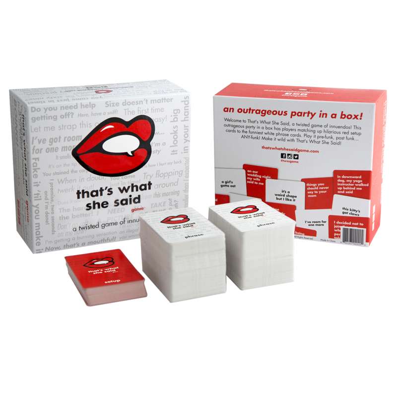 "That's What She Said" party game box set