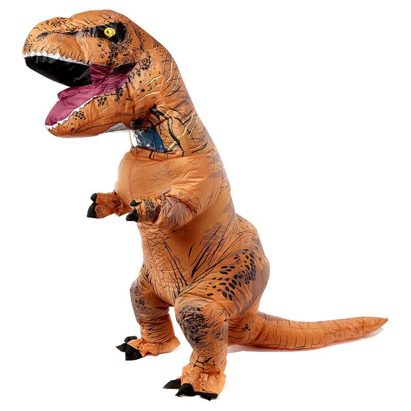Brown inflatable T. Rex costume