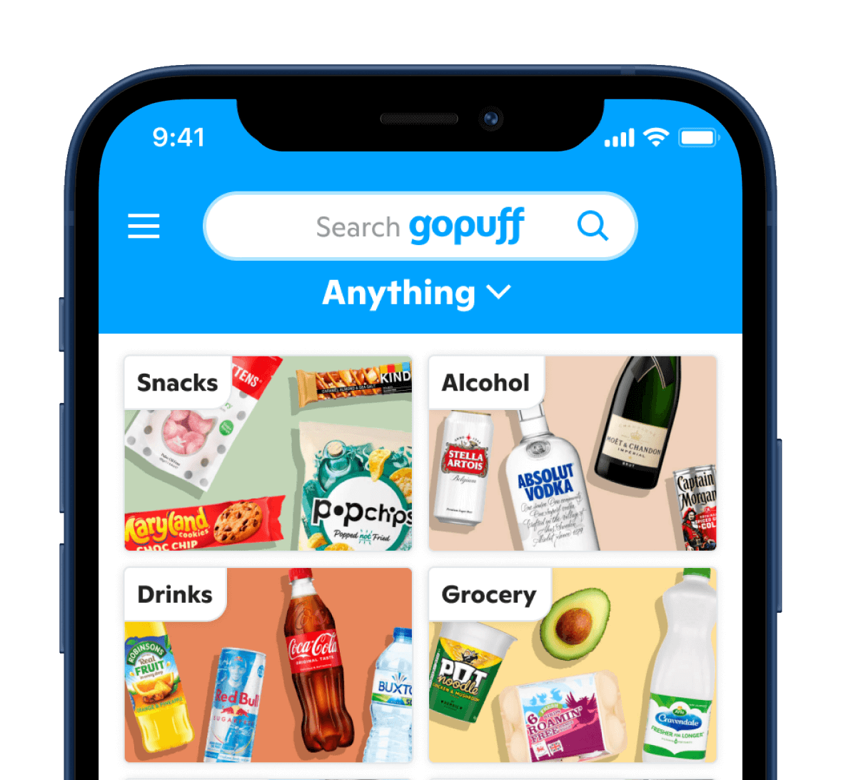 Phone Mockup With Gopuff App Open
