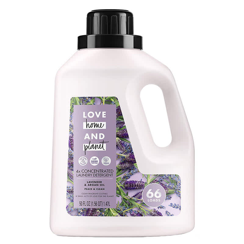 50 oz container of Love Home and Planet Lavender & Argan Oil Concentrated Laundry Detergent 