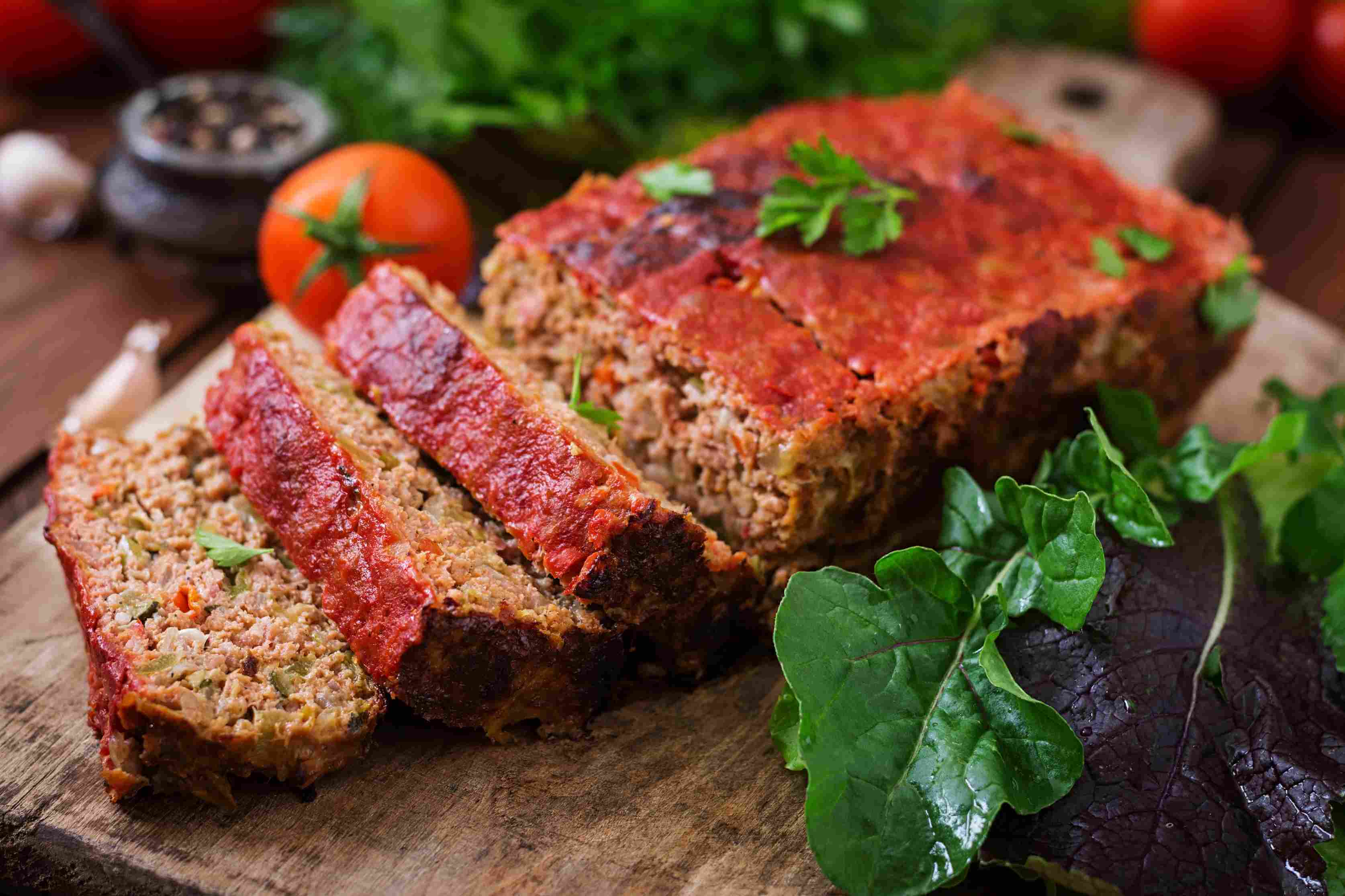 Meatloaf in a plate
