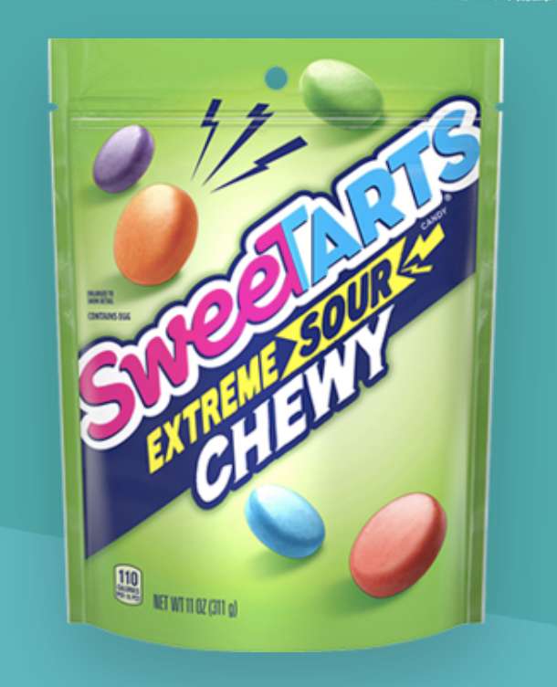 Bag of SweeTarts Extreme Sour Chewy candy