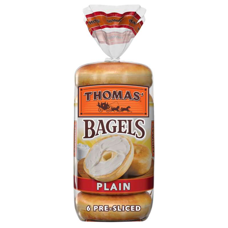 Thomas' Plain Pre-Sliced Bagels 6ct 20oz