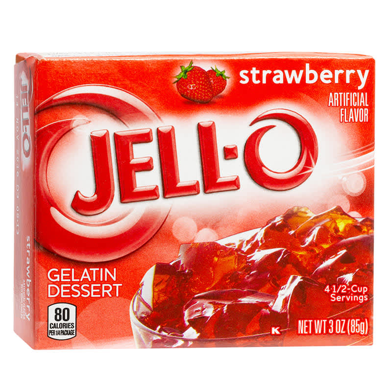 Pack of strawberry jell-o