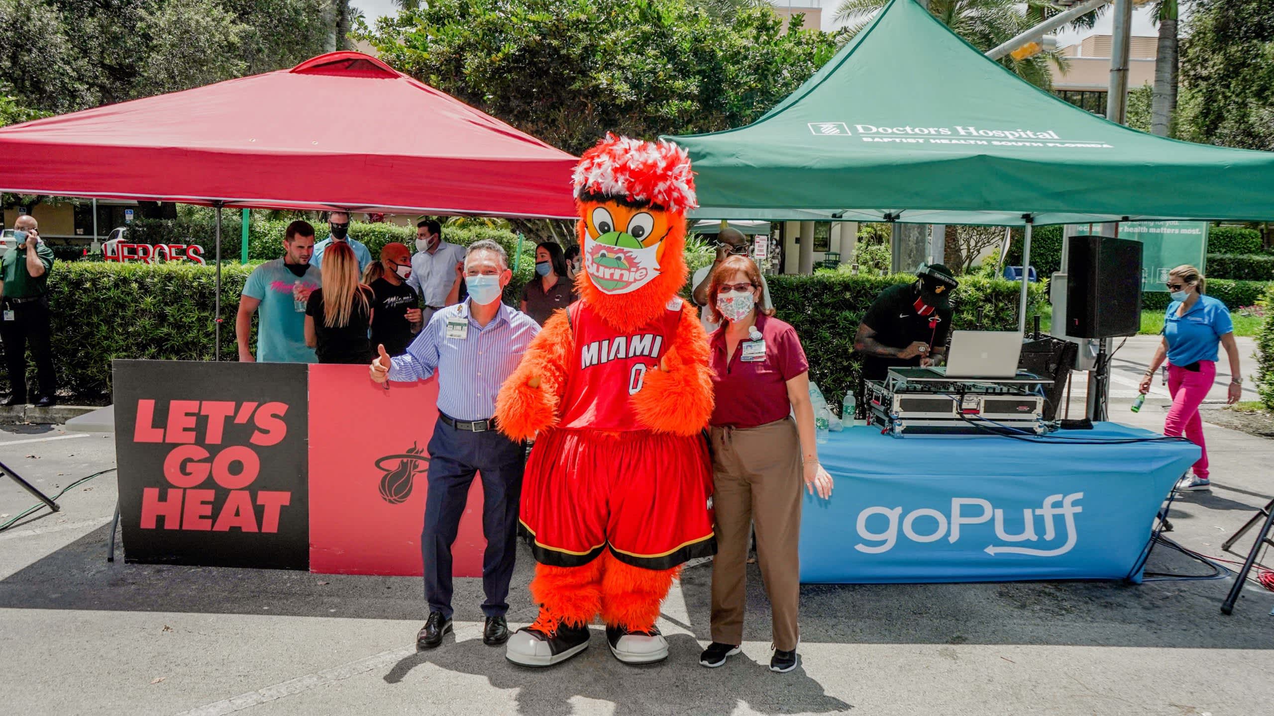 Gopuff outdoor event with Miami Heat