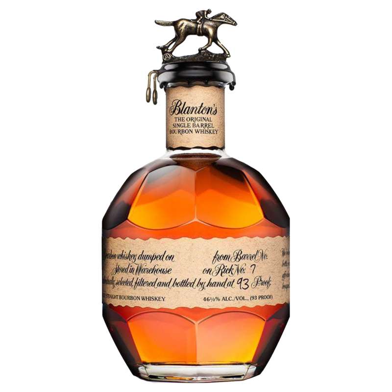 Bottle of Blanton’s Single Barrel Bourbon Whiskey