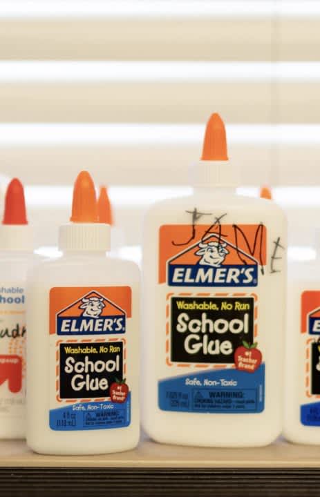 Elmer's glue in a classroom