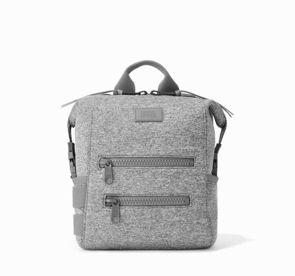 Stylish gray diaper backpack