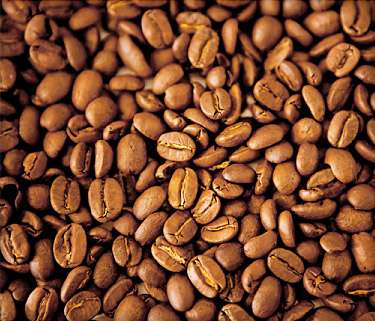 Roasted whole coffee beans