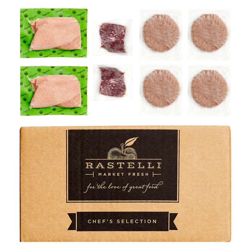Rastelli's frozen meat box steak burgers chicken