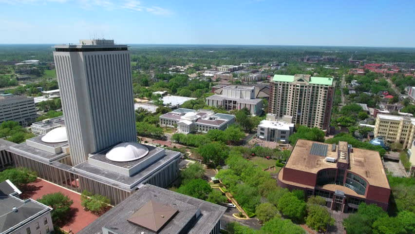 Aerial view of the Tallahassee city skyline