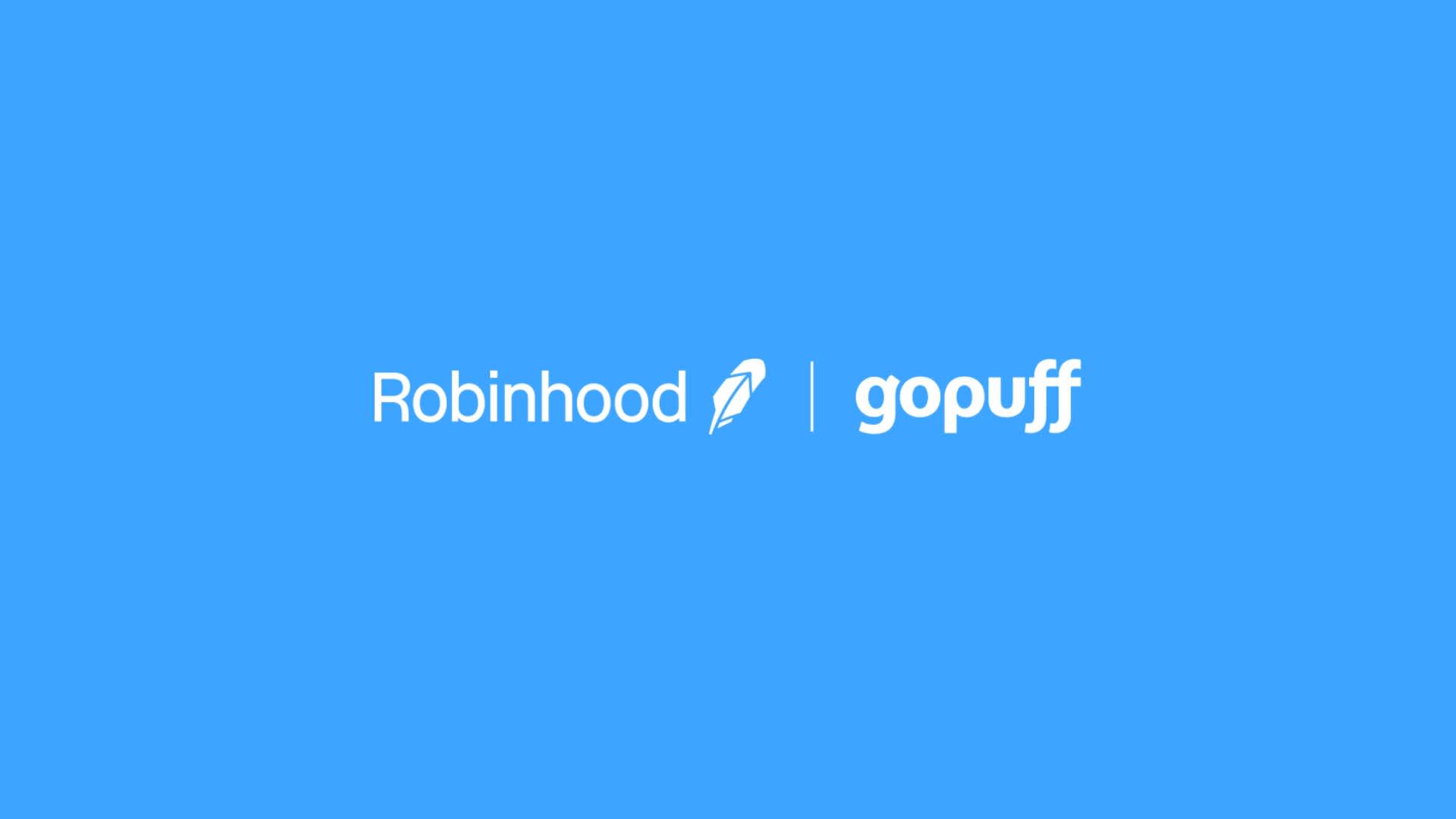 Robinhood and Gopuff logo lockup