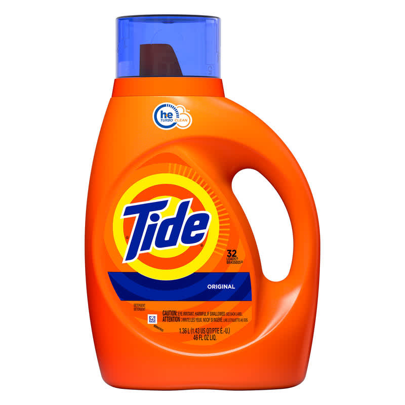 A bottle of Tide Original laundry detergent