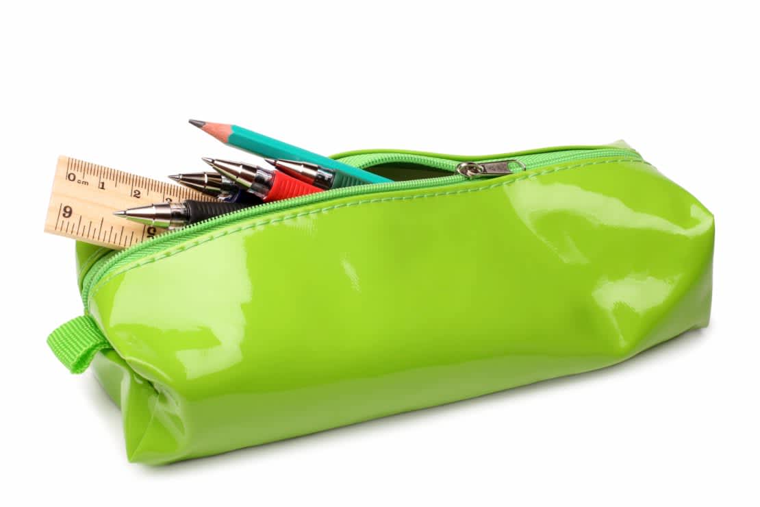 Green pencil case