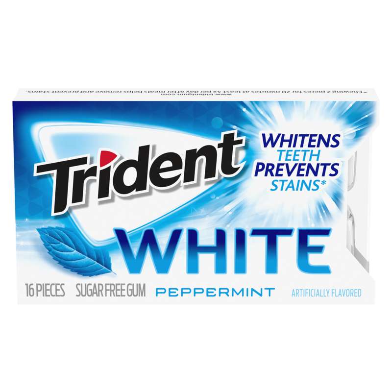 Trident White Peppermint Gum 16ct
