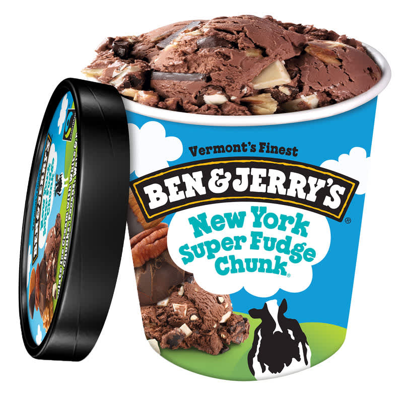 Pint of Ben & Jerry’s New York Super Fudge Chunk ice cream