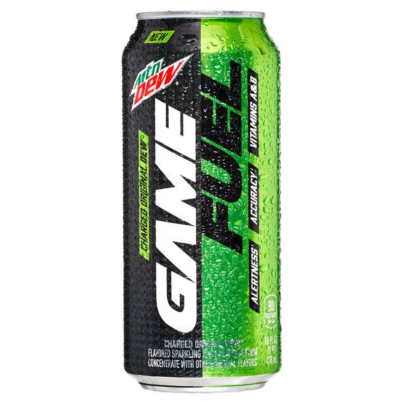 A can of Mountain Dew Game Fuel