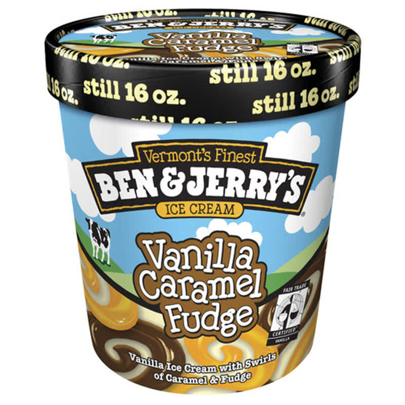 Pint of Ben & Jerry’s Vanilla Caramel Fudge ice cream