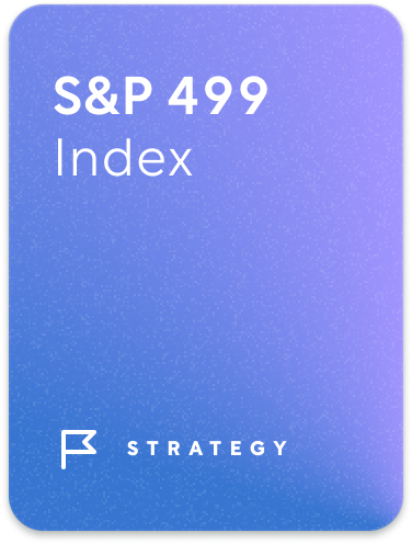 Colored card for S&P 499 Index