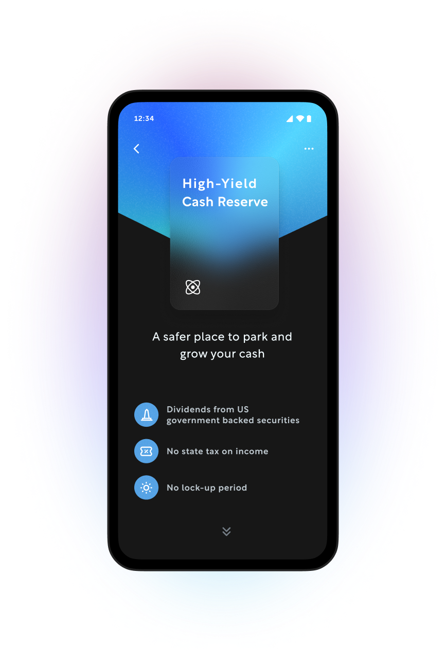 Harvest Treasuries Card in a Mobile Device