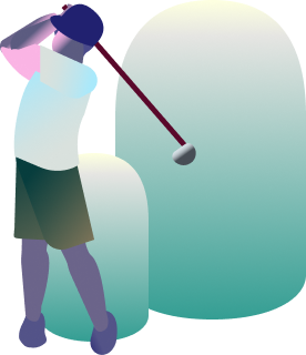 Person playing golf