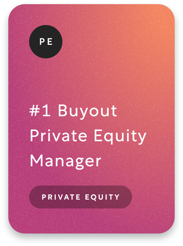 Colored card for Buyout Private Equity Manager