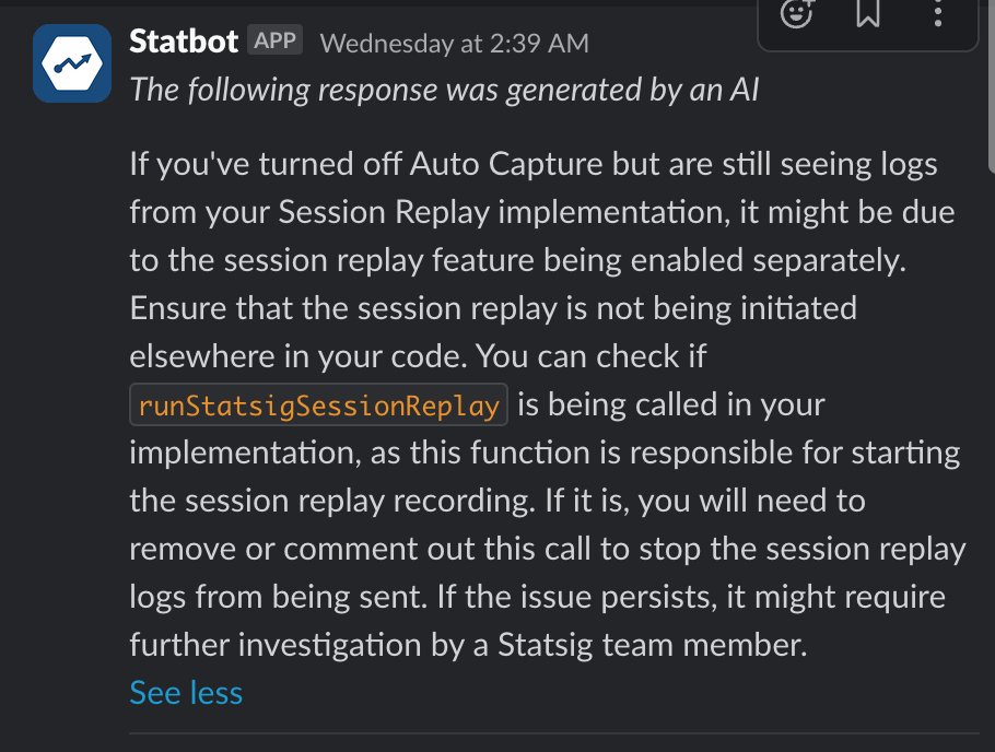 a screenshot of a slackbot response powered by Scout AI