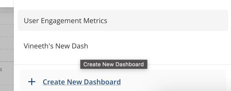 creating a new dashboard from existing metrics