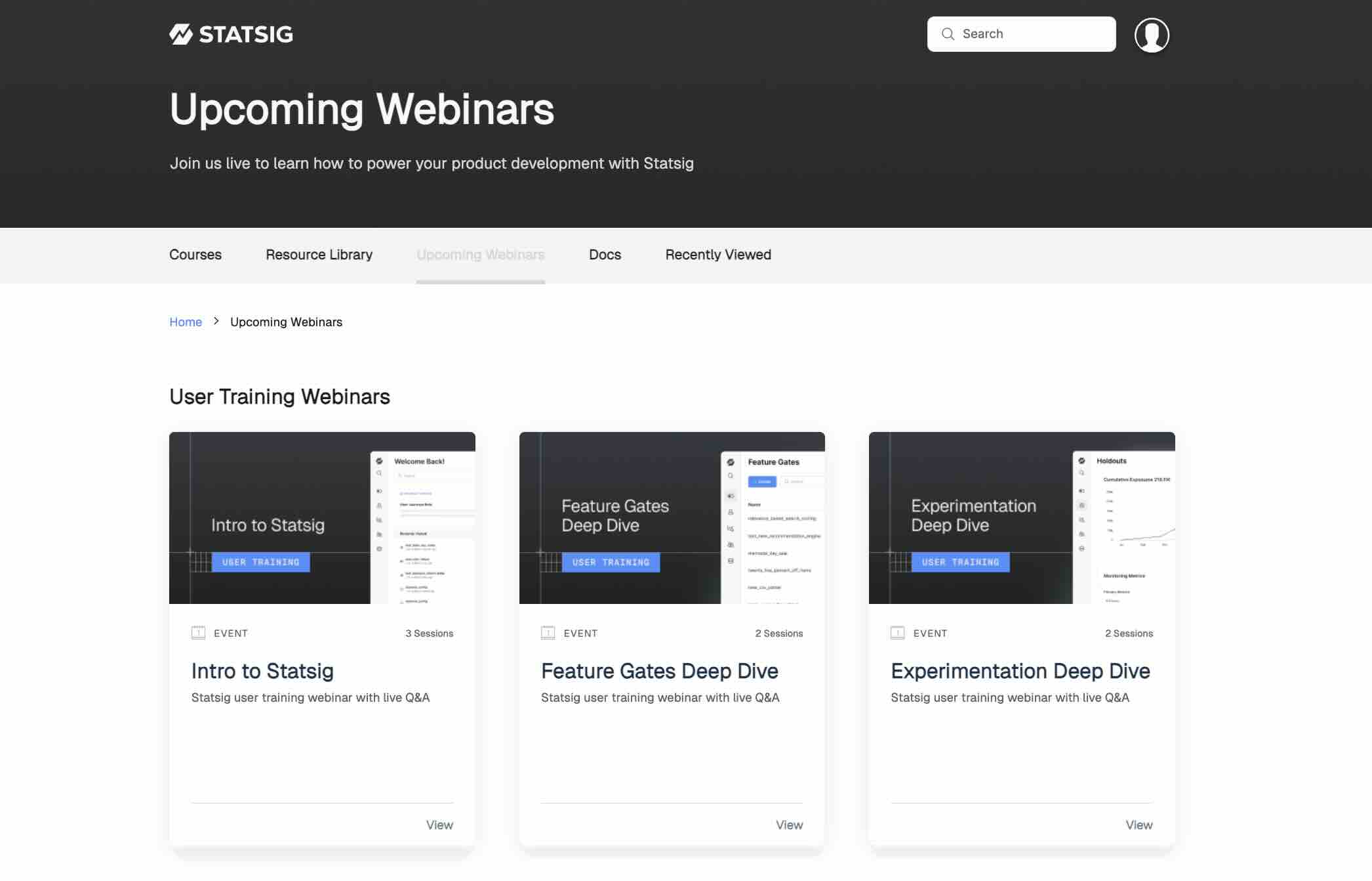 Statsig University Webinars